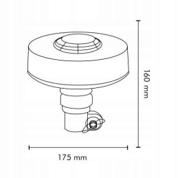 Blykstės lempos gaidys 48led ufo ii r65 r10 magnetas