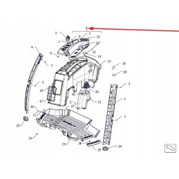 P5s45801229 hidraulinės valdymo svirties dangtis