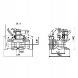 Transportavimo kablys 320mm sauermann hs17101ku38mm