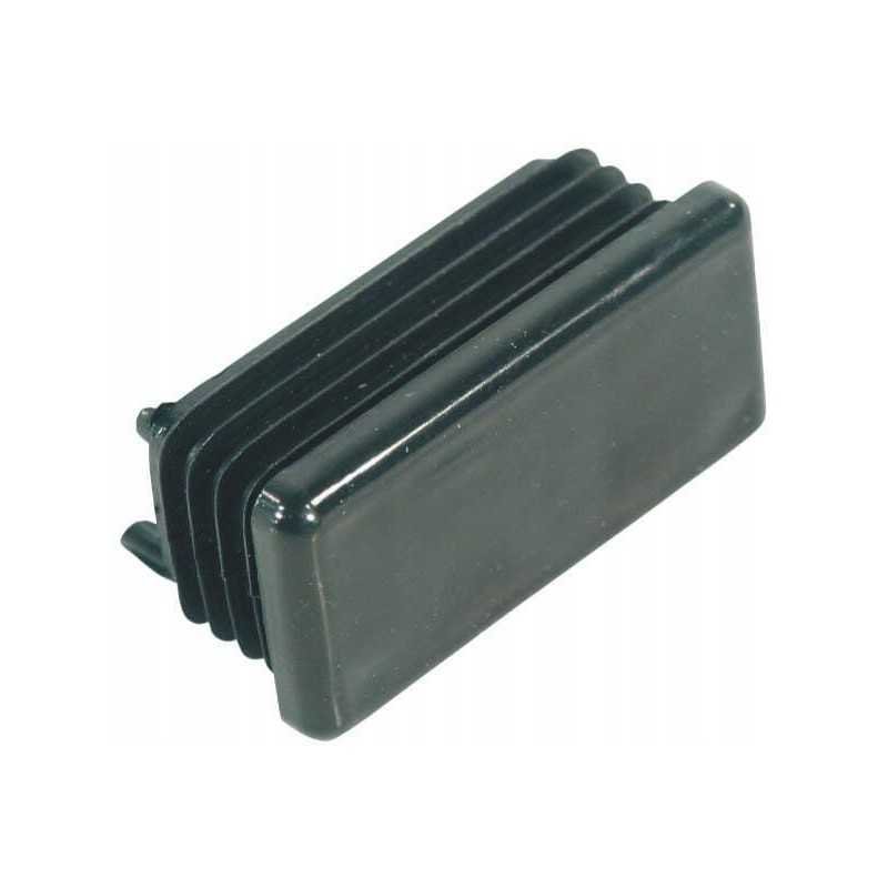 Stačiakampis apsauginis dangtelis, juodas, 40x20mm