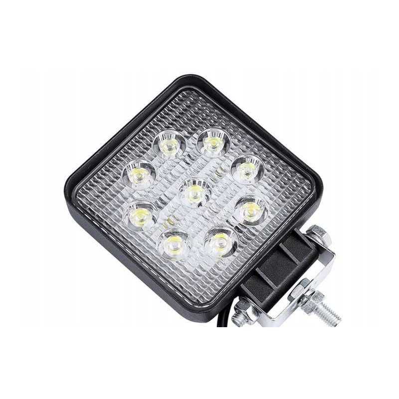 Darbinė lempa 9 LED 12v 24v kvadratinė halogeninė