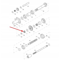 Gbt20056 k28x36x20 adatinis guolis pavarų dėžės velenas
