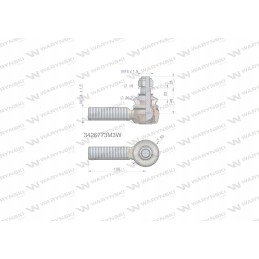 Vairo jungtis 106 mm m24x1 5 3426773 m3 3223