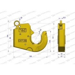 Cat 2s lengvas greito sukabinimo kabliukas Warynski