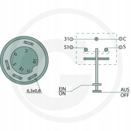 Fendt g117900111010 darbo šviesos jungiklis