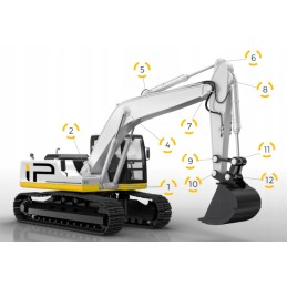 Kaiščių rinkinys, įvorės, Takeuchi TB216, 12 poz