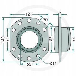 Krone vejapjovės guolio korpusas 001444959