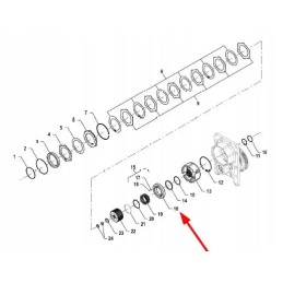 P5p41101112 sankabos krepšelio stūmoklis, kardaninis velenas