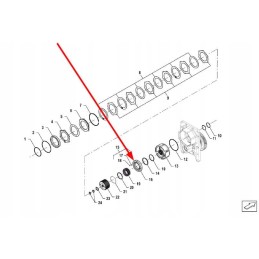 P5p41101112 sankabos krepšelio stūmoklis, kardaninis velenas