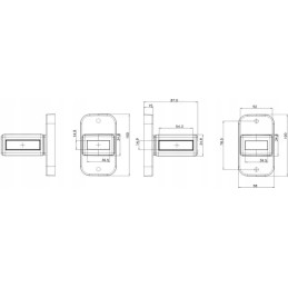 Priekinis ir galinis gabaritinis žibintas, tiesus L