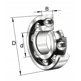 Rutulinis guolis paprastai 25x62x17 mm ina fag