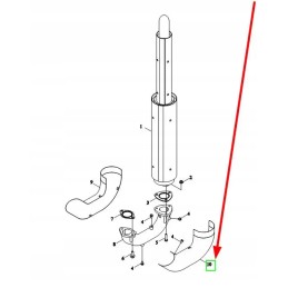 Tl01220030003 dešiniojo išmetimo vamzdžio alkūnės dangtis