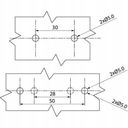 Stačiakampis priekinis gabaritinis žibintas, LED 12 24v