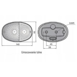 Zetor Proxima John Deere kombinuotas priekinis žibintas