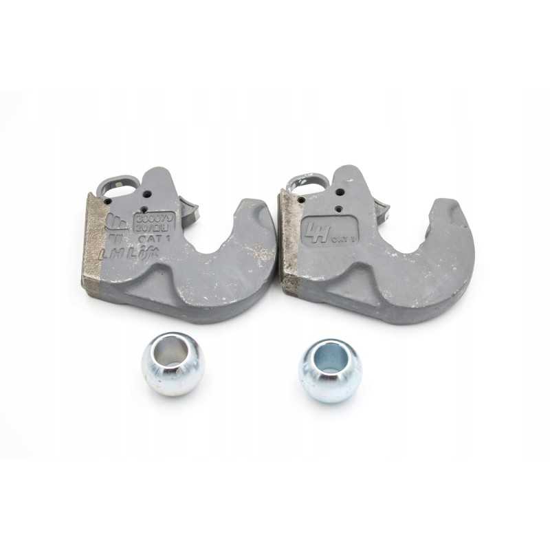 Apatinių trauklių kabliukų komplektas su rutuliais, 1 kategorija