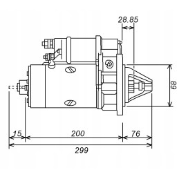 Starteris 12v 3 2 kw 10z hc krovinys