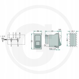 Fendt pakėlimo/nuleidimo jungiklis