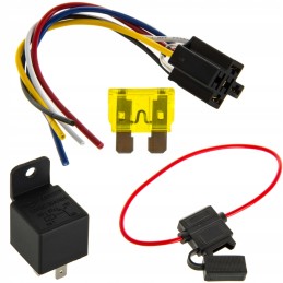 Relės saugiklis LED lempa 12v 30a halogeninė