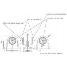 Markerinė lempa 12 24v 78x97x68mm gopart la35009 go