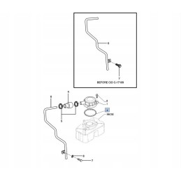 Odmy filtro tarpiklis new holland case 2852028