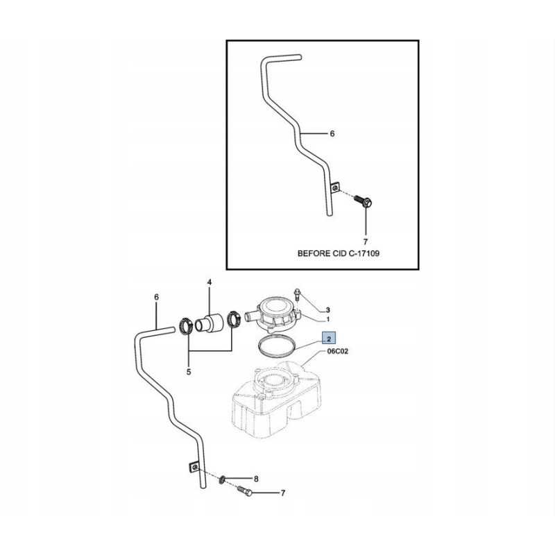 Odmy filtro tarpiklis new holland case 2852028