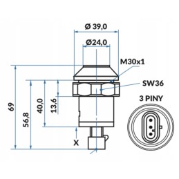 Claas lifto kėlimo jungiklio mygtukas