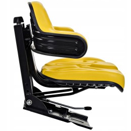 John Deere sėdynė, geltona, padalinti porankiai