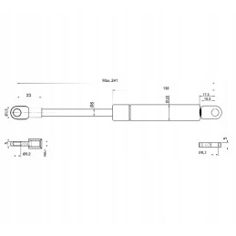 Teleskopinis amortizatorius 130n 160mm 240mm