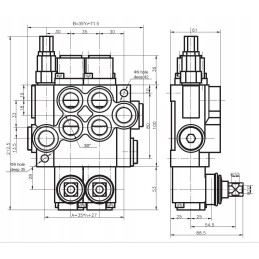 Hidraulinis skirstytuvas presko 40l 2 apvalios dalys
