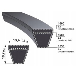 V formos diržas 134 stomil sanok 134x107x1583mm 856013