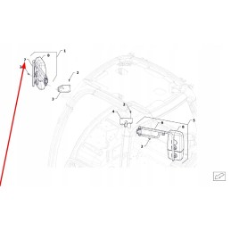 P5s52801122 dešiniojo galinio vaizdo veidrodėlio laikiklis