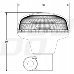 Žemas LED įspėjamasis švyturys 12v 24 l rankena