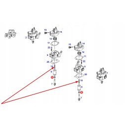 F404150071080 stabdžių cilindro stūmoklio srieginė smeigė