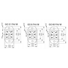 Go 60 wf moteriška jungtis Hirschmann kabeliui