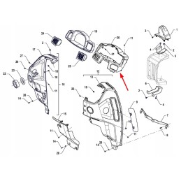 P5s45801271 prietaisų skydelio dangtis