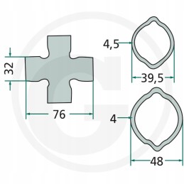 Kardaninio veleno jungtis Weasler F24 AW35 AW35S