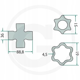 Kardaninio veleno jungtis Weasler F25 AW36 AW36S
