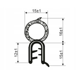 Priekinio lango sandariklis traktoriui, ekskavatoriui, krautuvui