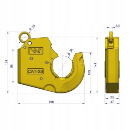 Sukabinimo kabliukas su suvirinimo antgaliu katei 2s 80km, lengvas