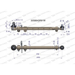 Vairo traukė 435mm 3058843r91w Warynski