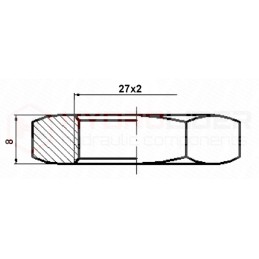 Siaura fiksavimo veržlė m27x2