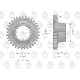 Ratas 4 pavara su 17 33 mf3 originaliu Ursus