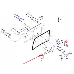 H334810040051 dujinė pavara priekiniam stiklui