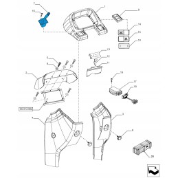 New Holland TS6 korpuso valdymo svirtis