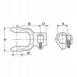 Greitai sujungiama šakutė su atraminiu žiedu