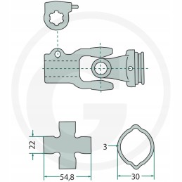 Kardaninio veleno jungtis Weasler F21 AW10 AW10S