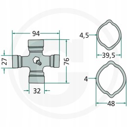 Weasler F248 AW35 80 plataus kampo jungtis