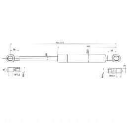 Teleskopinis amortizatorius 200n 210mm 325mm zetor