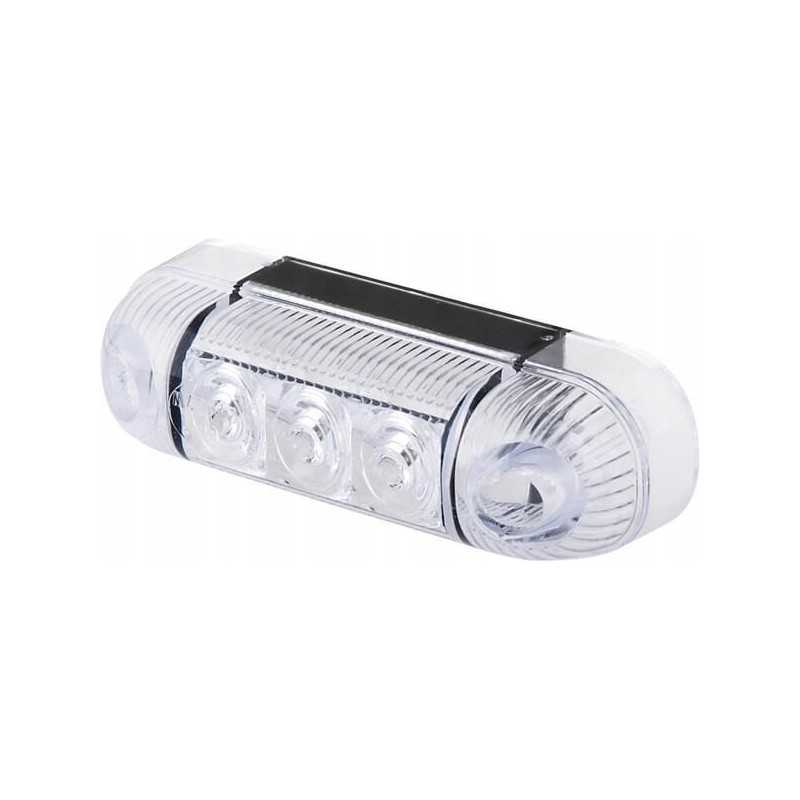 Stačiakampė LED markerinė lempa 12 24v skaidri