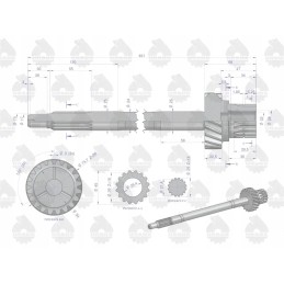 Sankabos velenas pavarų dėžei ir pavarai C 330m o